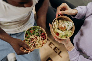 Healthy meal with fresh ingredients representing the taste of Tasmania