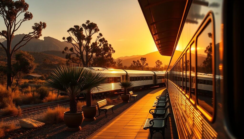 luxury train journeys across australia